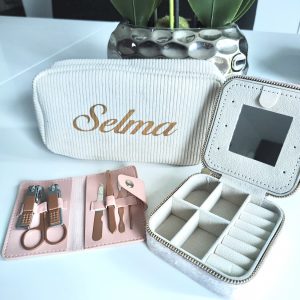 Trousse à maquillage + Boîte à bijoux