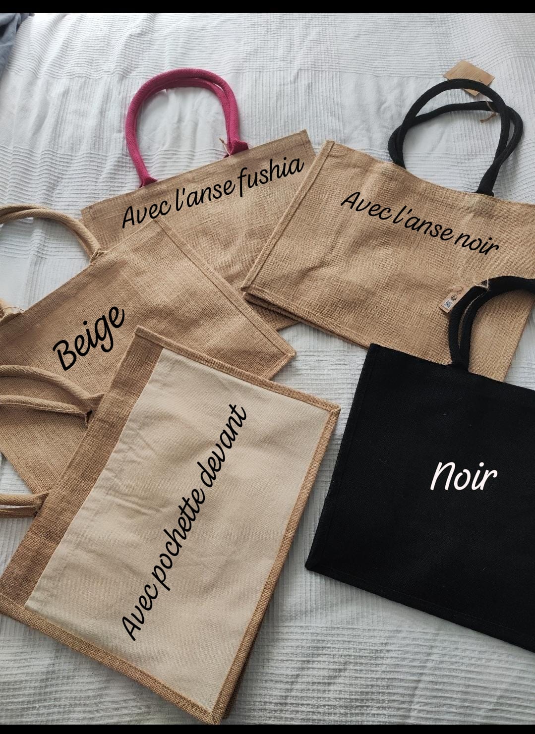 Grand sac en jute – Image 2