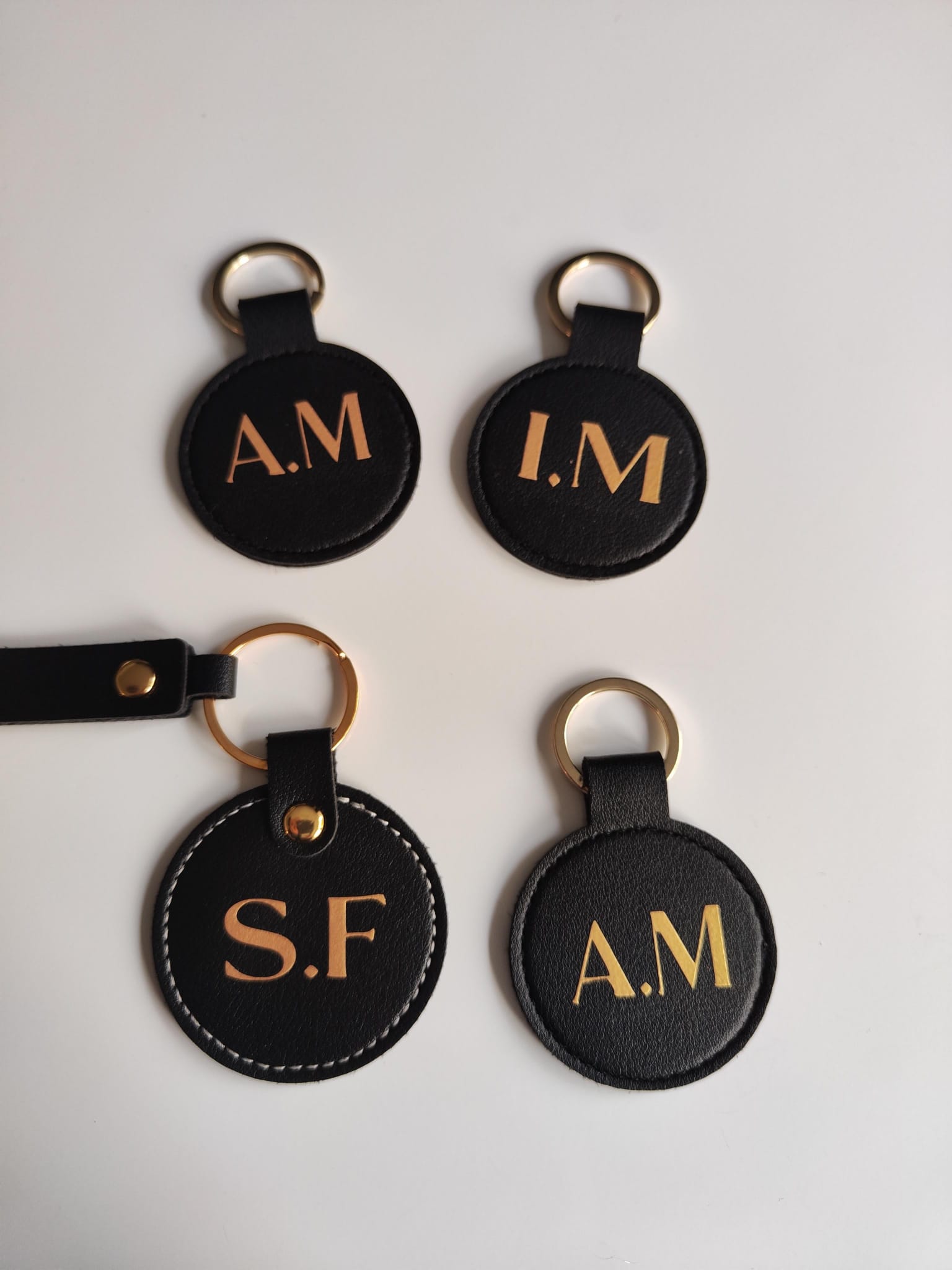 Porte-clés effet cuire