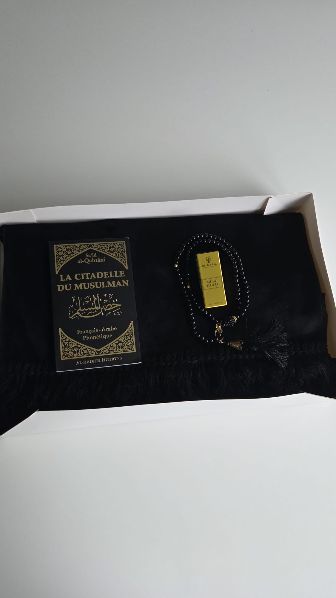 Coffret prière tapis fin noir